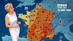 En 2014, évelyne dhéliat et tf1 se sont prêtés au jeu de l'organisation météorologique mondiale dans le cadre d'une campagne de prévention sur le réchauffement climatique, dans une série de faux bulletins météo. Rechauffement Climatique Quand Evelyne Dheliat Presente La Meteo De 2050