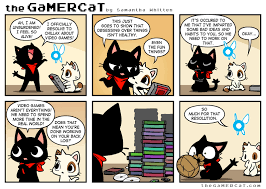 That Didn T Last Long Gamer Cat Funny Webcomics Cat Comics