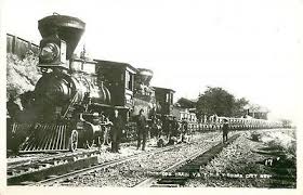 Nv Virginia City Nevada Comstock Ore Train V T Railroad Rppc Virginia City Train Sierra Nevada Mountains