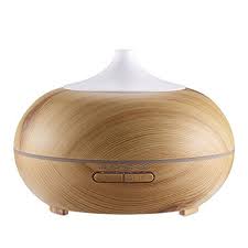 Aroma Diffuser Anypro 300ml Holzmaserung Luftbefeuchter Mit Farbenwechselnde Elektrisch Duftlampe Luftbefeuchter Holzmaserung Gaste Wc