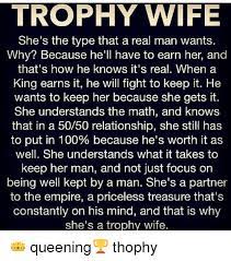 Men place a potential wife's pleasing disposition at no. Pin On The Trophy Wife Myth A Shift In Perception
