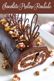 Chocolate Praline Roulade Dixie Crystals Chocolate Roulade Cake Roll Recipes Chocolate Recipes