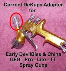 Details About Correct Dpc Dekups Adapter For Devilbiss China Gfg Pro Lite Tt Spray Guns