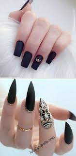 140 diseños de uñas decoradas en color negro. Unas En Color Negro