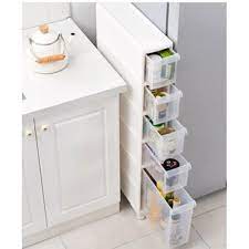 Check spelling or type a new query. Slim Drawer 3 Sizes Kitchen Rack Storage Side Drawers Cabinet Slit Corner Organizer Slot Shopee Singapore
