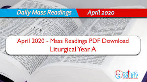 November 20, 2019 2020 calendar. Download Mass Readings April 2020 Catholic Gallery