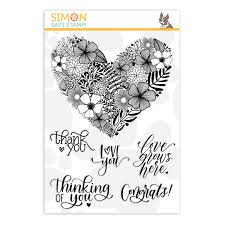 This new cling stamp from simon says stamp's newest release is almost 6x6 size. Living My Dream Simon Says Stamp Floral Heart Stamp