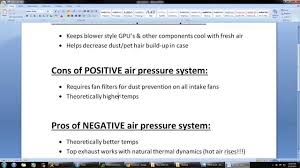 A negative pressure in the house means the indoor pressure is lower than the outdoor pressure, which can cause air to move from outdoors to indoors. Pros And Cons Of Positive And Negative Air Pressure Youtube
