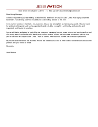 Best Bartender Cover Letter Examples Livecareer
