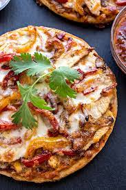 Chicken Fajitas Pizza With Fire Roasted Tomato Sauce Recipe Chicken Fajitas Roasted Tomato Sauce Food