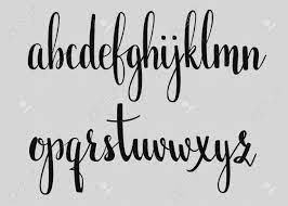 If you've ever paid even a little attention to the appearance of typed letters, you're noticing various fonts. Handwritten Brush Style Modern Calligraphy Cursive Font Calligraphy Alphabet Cute Calligraphy Letters For Postcard Or Poster Decorative Graphic Design Isolated Letter Elements Royalty Free Cliparts Vectors And Stock Illustration Image 50002665