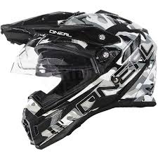 Black And White Dirt Bike Helmet 2016 Oneal Sierra Adventure Helmet Sniper Black White Motocross Helmets Dual Sport Helmet Cool Motorcycle Helmets