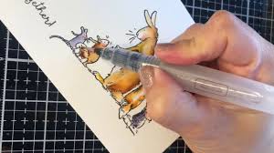 I've stamped the images with memento… Making Cards With The New Anita Jeram Stamps By Colorado Craft Anita Jeram Paper Crafts Cards Jeram