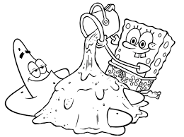 Dilain kesempatan saya akan gambarkan rumah sahabat sahabat spongebob seperti patric si bintang laut dan squidward si gurita. Kumpulan Gambar Mewarnai Spongebob Untuk Anak Marimewarnai Com