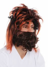 There is, however, more to the process of dyeing your beard than simply picking black because your scalp hair is black. Dt9383 P103t130 Wig Beard Set Men Carnival Prehistoric Neanderthal Black Reddish Brown Highlights