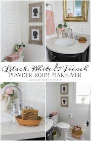 Black White French Powder Room Makeover French Country Bathroom Powder Room Makeover French Powder Room