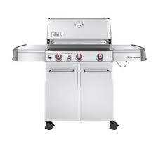Weber Genesis S 330 3 Burner Propane Gas Grill In Stainless Steel 6570001 The Home Depot Best Gas Grills Propane Gas Grill Gas Bbq