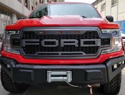 Buy front grill replacement for ford f150 2018 2019 2020, including xl, xlt, lariat, king ranch, platinum and limited, raptor style grille for f150, matte black: 2018 2019 F150 Raptor Style Front Grille Upper Grill For Ford F 150 Gray Ford F150 2019 Ford F150