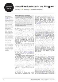 3.mental illness alone is not sufficient to warrant compulsory admission section 26 of the act makes it clear that having a mental illness is only one of a number of criteria necessary before detaining order can be made. Https Www Ecoi Net En File Local 2012820 Mental Health Services In The Philippines Pdf