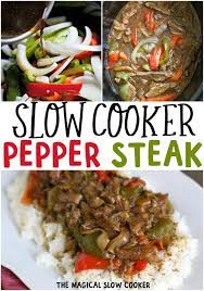 Slow Cooker Pepper Steak Recipe Slow Cooker Stuffed Peppers Pepper Steak Crockpot Recipes Easy