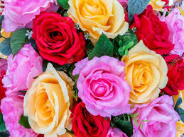 Close up of artificial flower bouquet. Roses Large Bouquet Pattern Of Roses Floral Background Lot Of Artificial Flowers In Colorful Composition Natural Roses Background Stock Photo Picture And Royalty Free Image Image 123505244