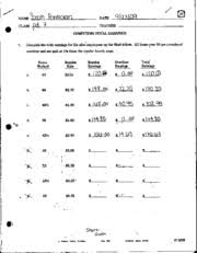 Theory worksheets for beginning bands sheet music by. Bus Computing Total Earning And Net Pay Worksheet W 4 Name Date Class Teacher Comf Ufb01 Mic To Fal Earnings U20181 Compute The Total For I Ufb01e Course Hero