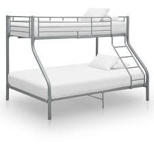 I letti ad una piazza e mezzo sono un'ottima soluzione di arredo per una stanzetta bambino / ragazzo. Vidaxl Letto A Castello In Metallo 140x200 Cm 90x200 Cm Grigio Grigio