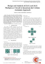 Learn the general form,block diagram,function table,truth table, logic diagram and working of 2 to 1 multiplexer. Pdf Design And Analysis Of 2x1 And 4x1 Multiplexer Circuit In Quantum Dot Cellular Automata Approach