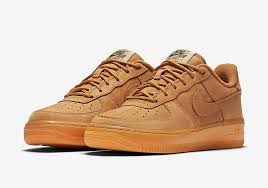 Black Suede Air Force 1 Gum Sole Mens Nike Air Force 1 Low Gs Flax Wheat 888853 200 Sneakernews Com Nike Air Force Nike Nike Air