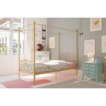 The canopy bed frame is very sturdy. Gold Canopy Bed Wayfair