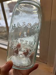 Vintage Blue Mason Jar - Mason'S Patent 1858