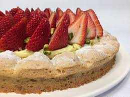 Pistachio Dacquoise With Strawberries Recipe Dacquoise Recipe Pistachio Cake Pistachio Cream