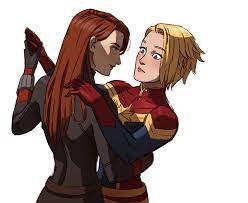 Menggambar 5 karakter marvel superhero : 98 Captain Marvel X Black Widow Ideas Captain Marvel Marvel X Marvel