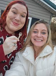 How exciting and what a blessing from our Lord Jesus! Meg Cheyanne got her  keys to her very own house today. We are so beyond proud of you and of  every single