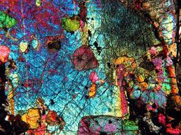 Nwa 1950 Martian Shergottite Meteorite Thin Section Viewed In Cross Polarized Light Genuine Rocks From Space For Col Meteorite Space Rock Galactic