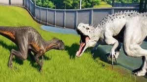 A creature of the future, made from pieces of the past! Indominus Rex Vs Indoraptor Max Jurassic World Evolution Youtube