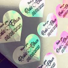 Upload your own photo or logo for a personalized or professional design! 18 Pcs Valentine S Day Vinyl Sticker Wedding Mail Labels Valentine S Day Gift Rainbow Heart Stickers Shopee Singapore