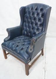 Blue Leather Wingback Chair Furniture Home Improvement Ideas Leather Wingback Chair Wingback Chair Furniture Chair