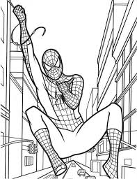 Robber colouring page coloring home template. Spider Man Swinging Coloring Page Free Printable Coloring Pages For Kids