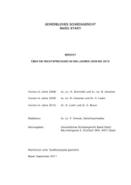 Name und unterschrift machen das schreiben offiziell. Bericht Fur Die Jahre 2008 10 Gerichte Basel Stadt