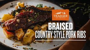 Grilled country style pork ribs recipe by sam the cooking guy. How To Make Braised Country Style Pork Ribs Traeger Grills Youtube