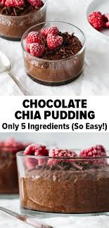 Chocolate Chia Seed Pudding Healthy Dessert Recipes Easy Healthy Desserts Easy Chocolate Chia Seed Pudding