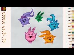 A coloring page from our picture book sunny bunnies: Sunny Bunnies Coloring Puddle Painting Learn How To Color Sunny Bunnies Kids Coloring Page Youtube
