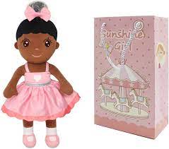 Amazon Com Conzy Stuffed Baby Doll Gifts For Girl Super Soft Buddy Cuddly Baby Girl Toy Gifts Wtih Gift Bag 17 3 Inches In Standing Black Princess Toys Games