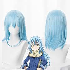 How many anime slime characters can you name? Anime Rimuru Tempest Wig That Time I Got Reincarnated As A Slime Girls Cosplay Wig Straight Heat Resistant Synthetic Blue Hair Aliexpress