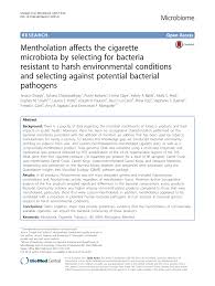 Push on the filter, the ball bursts, then you got yourself a menthol cigarette! Pdf Mentholation Affects The Cigarette Microbiota By Selecting For Bacteria Resistant To Harsh Environmental Conditions And Selecting Against Potential Bacterial Pathogens