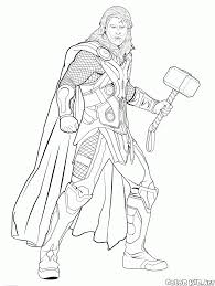 Thor Signore Di Fulmine Disegni Da Colorare The Avengers Libri Da Colorare