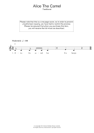 Alice the camel has five humps. Alice The Camel Sheet Music To Download