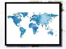 See more ideas about decor, map decor, world map decor. World Map Watercolor Print World Map Poster Travel Map Print Large World Map Art Map Home
