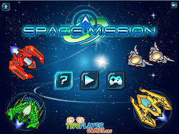 Initial Game Menu Screen From Space Mission Web Browser Game With Spaceships And Icons Mission Retro Gaming Neon Signs